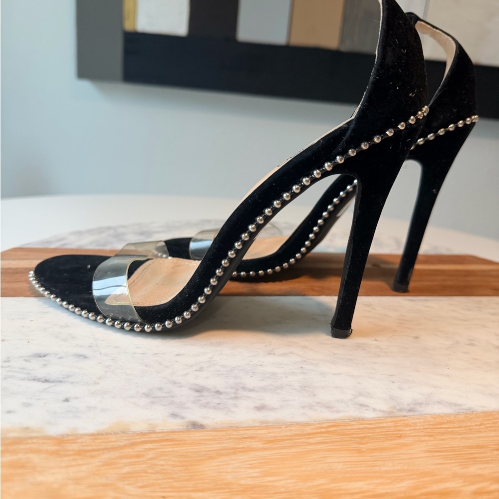 Boohoo Black Heels with Silver Studs - Picture 2 of 5